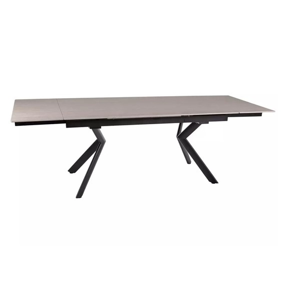 Stół Rozkładany NORTON (160-240)x90 Travertine Beż Mat/Czarny