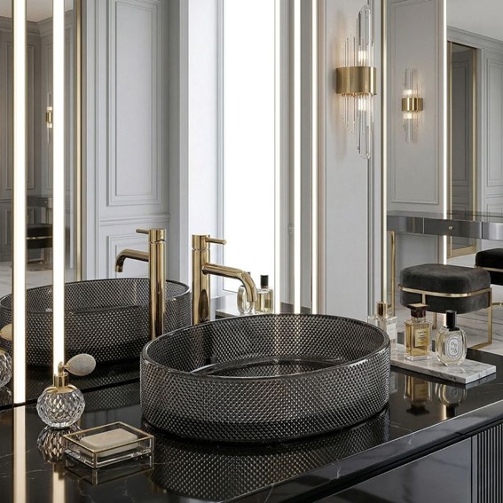 Umywalka Nablatowa MIRELLA Czarny