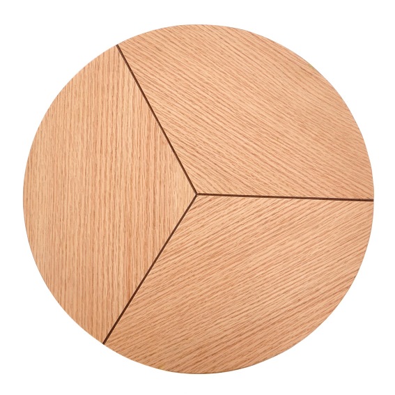 Ława KARIDA-S fi45 Dąb Naturalny/Czarny