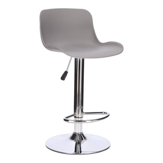 Stołek Barowy INGE Szary/Chrom