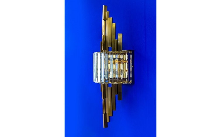 Lampa Ścienna TOWERS Złoty/Transparentny