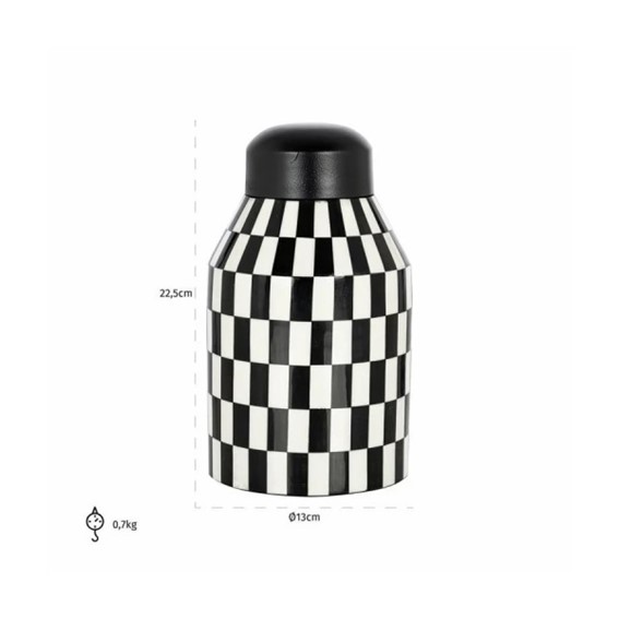 Pojemnik Ozdobny MALOU S Biały/Czarny