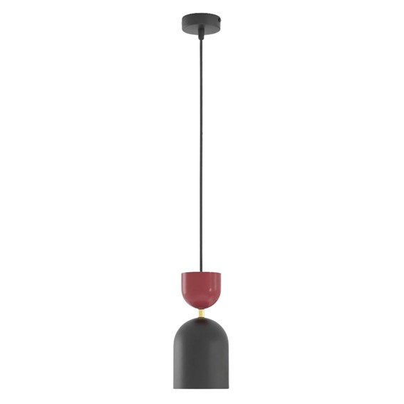 Lampa Wisząca GAUDI 1 Czarny/Burgundowy