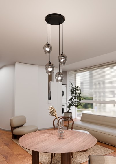 Lampa Wisząca ISTAR 4 PREMIUM Czarny/Grafitowy