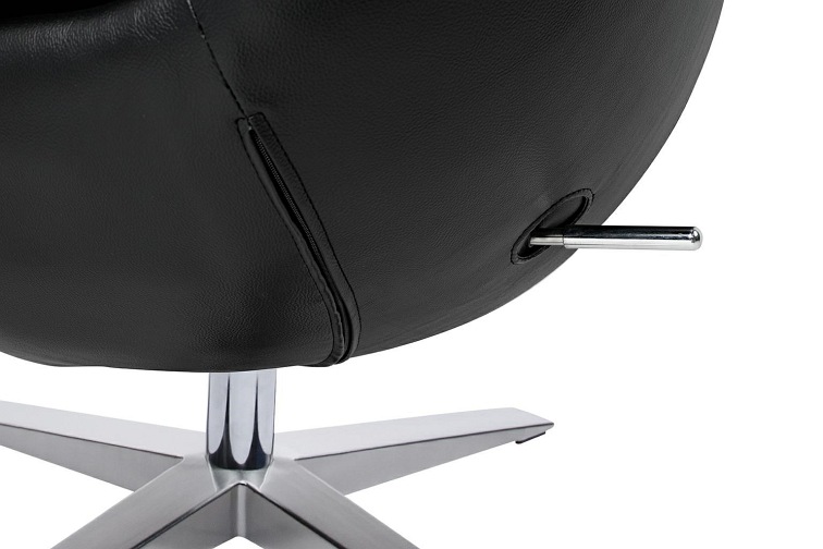 Fotel EGG Szeroki PU Czarny