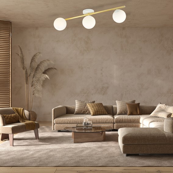 Lampa Sufitowa SPLENDI 3 Biały/Opal