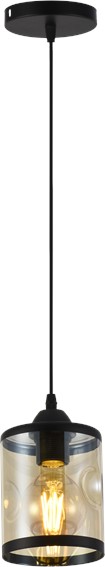 Lampa Wisząca ERICO 1 Czarny/Złoty