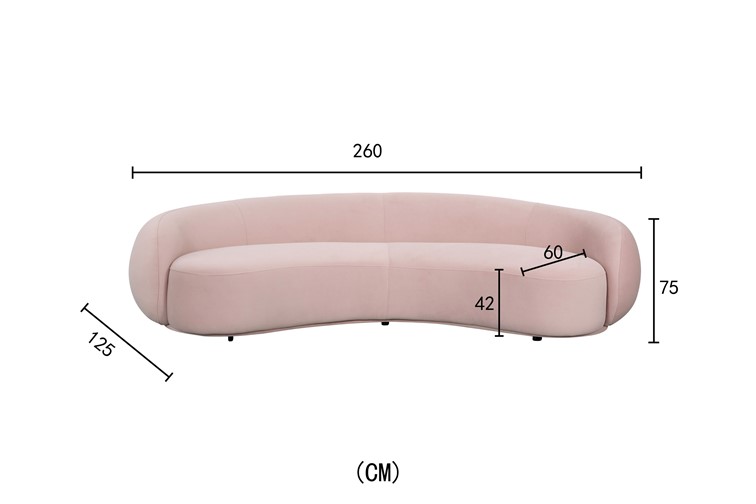 Sofa NUA N77-25 Różowy