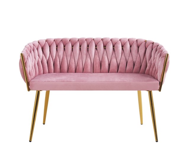 Sofa SF2-FX Różowy/Złoty