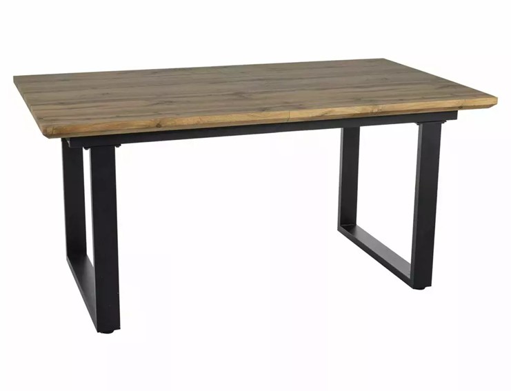 Stół UMBERTO II (160-240)x90 Czarny/Dąb Artisan