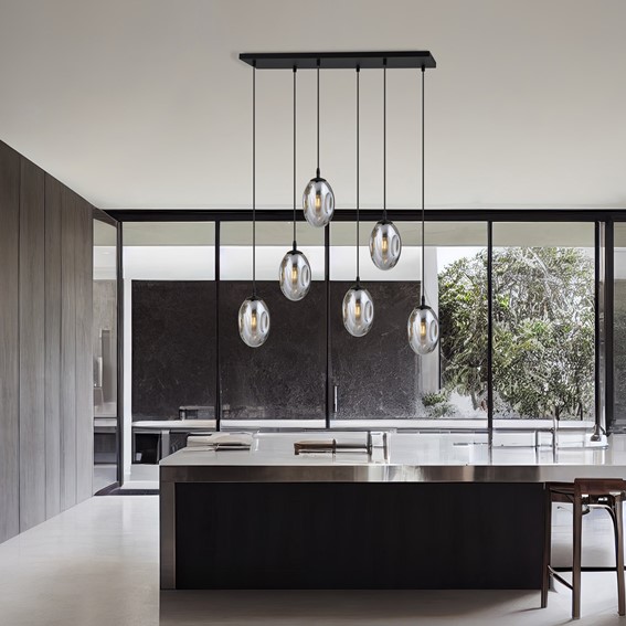 Lampa Wisząca ASTRAL 6 Czarny/Grafitowy