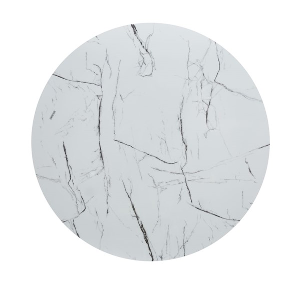 Stół ST19-FX fi100 Biały Marmur/Złoty