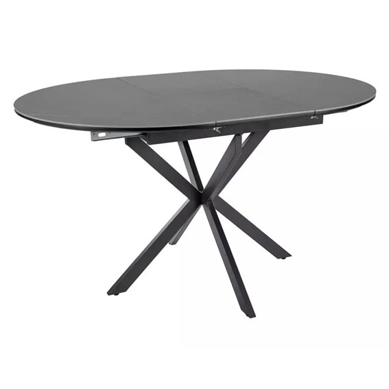 Stół Rozkładany GASTON Ceramic 100 (100-135)x75 Szary/Czarny Mat