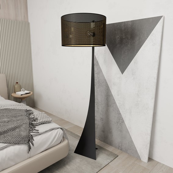 Lampa Podłogowa ESTRELLA LP1 Czarny/Złoty