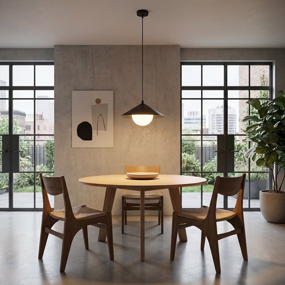 Lampa Wisząca MONO 1S Czarny/Opal