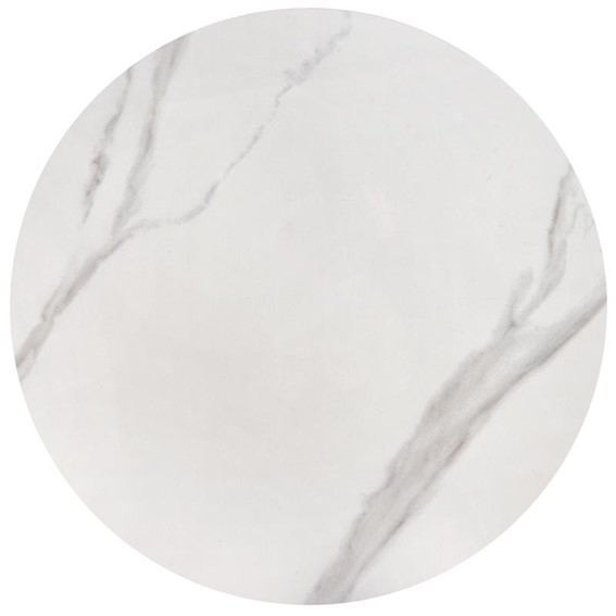 Zestaw 2 Ław OSARIO Biały/Biały Marmur