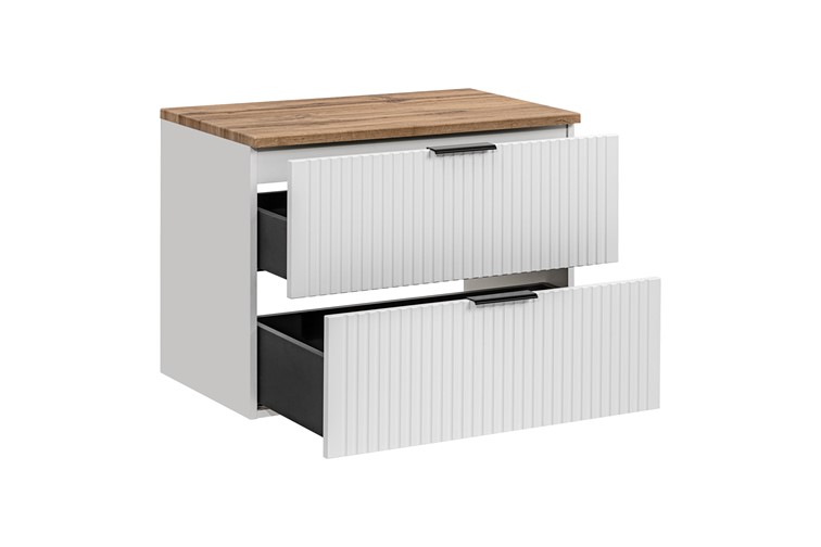 Zestaw ADW B 80cm (Szafka + Blat) Biały/Dąb