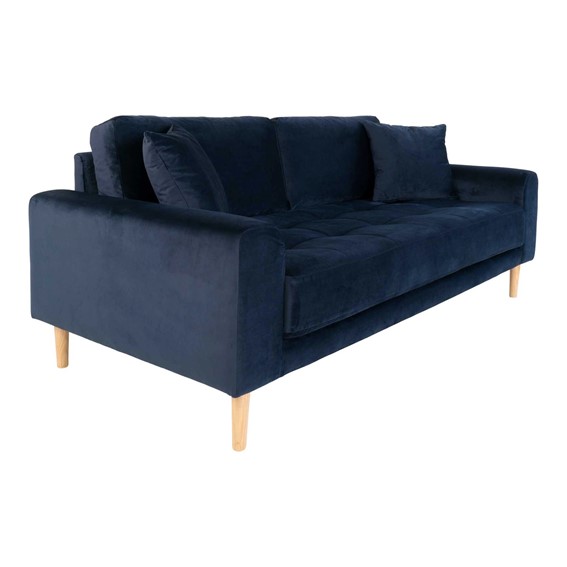 Sofa LIDO Trzyosobowa Granatowy/Naturalny