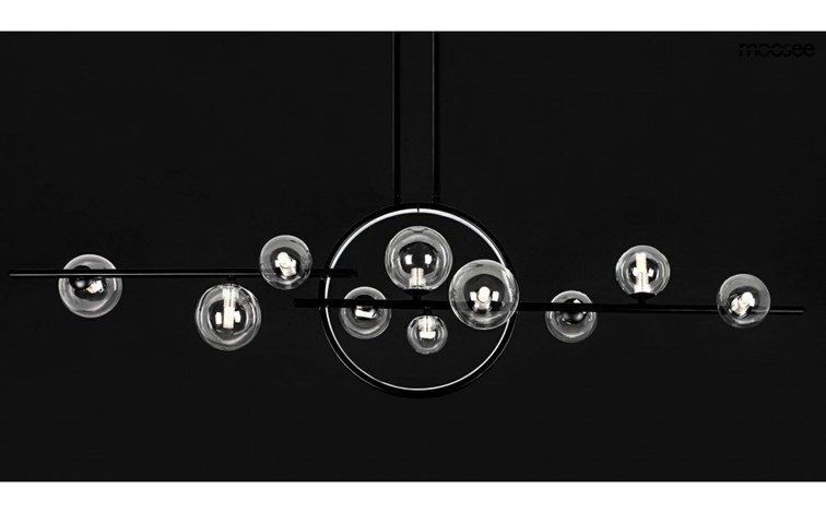 Lampa Wisząca ALURE LINE TWIN 120 Czarny/Transparentny