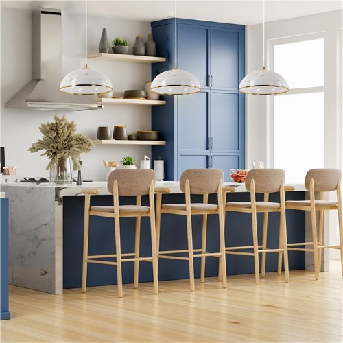 Lampa Wisząca INSO A Biała/Złota