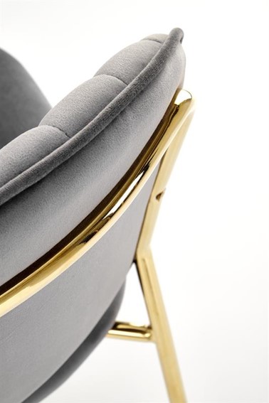 Krzesło K499 Złoty/Popielaty