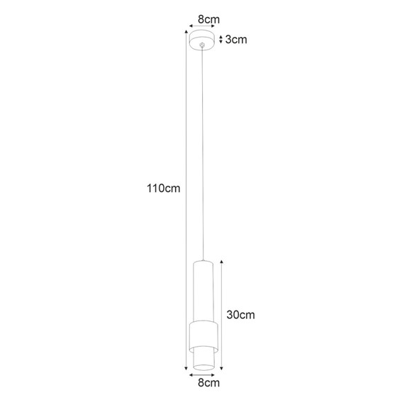Lampa Wisząca NIKOS K-4713 Czarny/Chrom