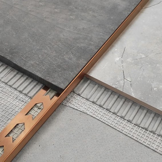 Listwa Spadkowa Brodzikowa Lewa 100cm Miedź Szczotkowany