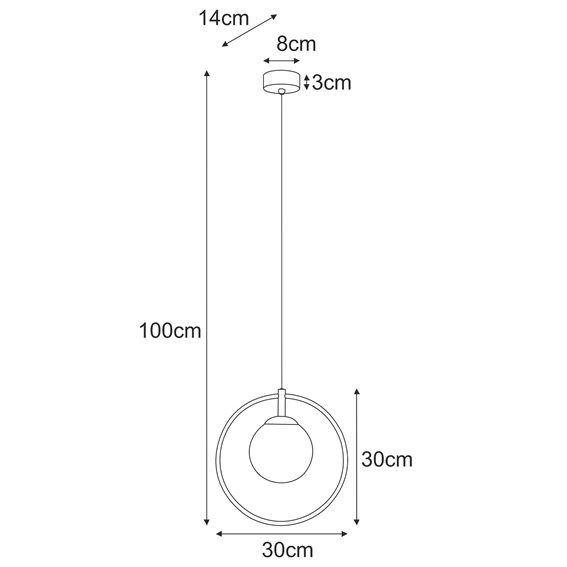 Lampa Wisząca MALTA K-5473 Biały/Złoty