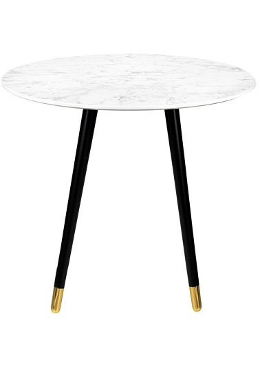 Stół Padrino 90x90x76 Biały/Czarny