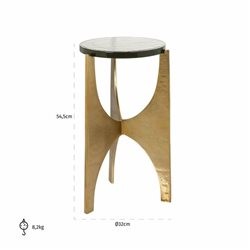 Stolik AVERY Fi32cm Złoty