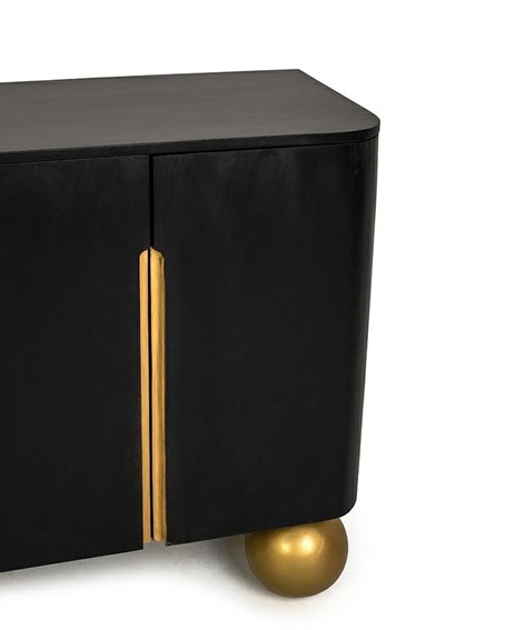 Komoda ORGANIC Czarny/Złoty