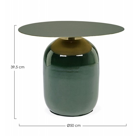 Stolik Kawowy NALIMA Fi50cm Zielony