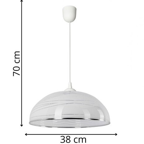 Lampa Wisząca SIMI A Biały/Srebrny