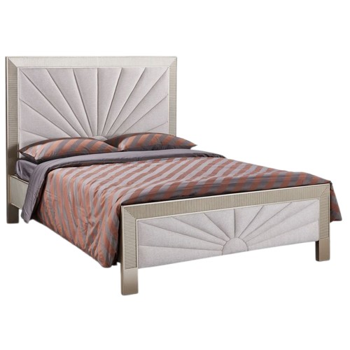 Łóżko Tapicerowane STILIG ST900Q 160x200cm Beżowy/Złoty