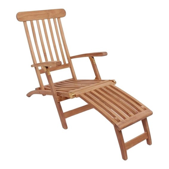 Leżak Ogrodowy ARRECIFE Drewniany 130cm Naturalny