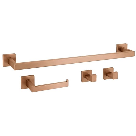 Komplet Wieszaków Łazienkowych RIO Miedź Szczotkowany