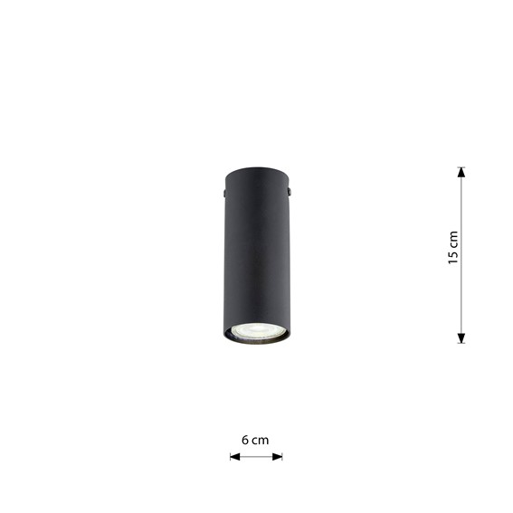 Lampa Sufitowa TECNO 1S Czarny