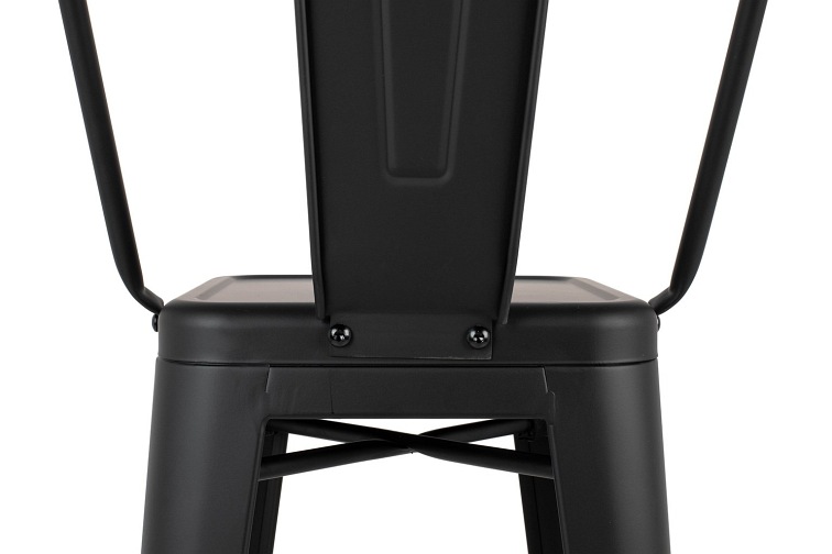 Krzesło Barowe TOWER BIG BACK 76 Czarny