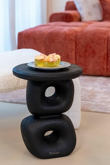 Stolik EVERLEE Fi34cm Czarny