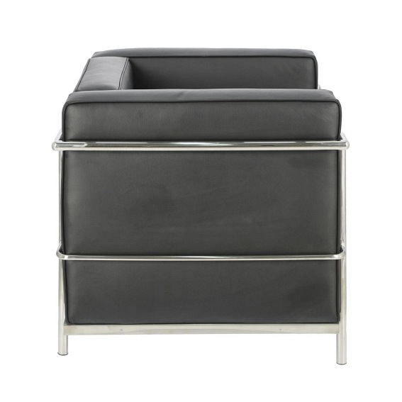 Fotel Kubik 68x75x67 Czarna Skóra