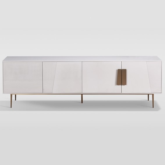 Komoda RTV STILIG ST101A Biały/Złoty