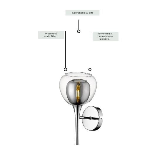 Kinkiet ASTON Chromowany