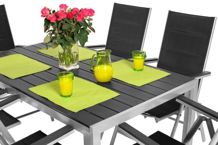 Zestaw Ogrodowy Modena 6-Osobowy Czarny