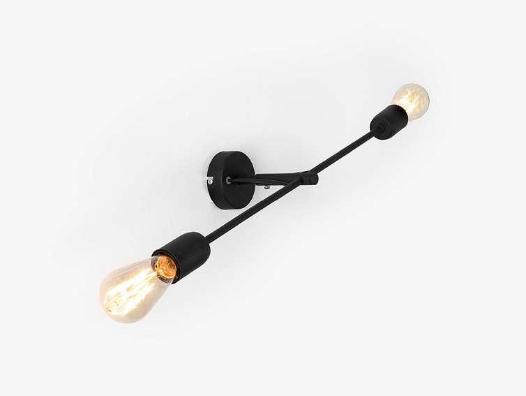Lampa ścienna TWIGO WALL 2 L – czarny