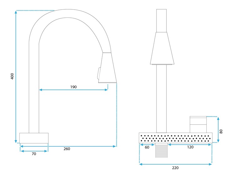Bateria Kuchenna CONOR Złoty Szczotkowany