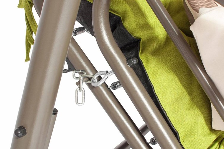 Huśtawka Ogrodowa BALANCE Brązowy/Limonkowy