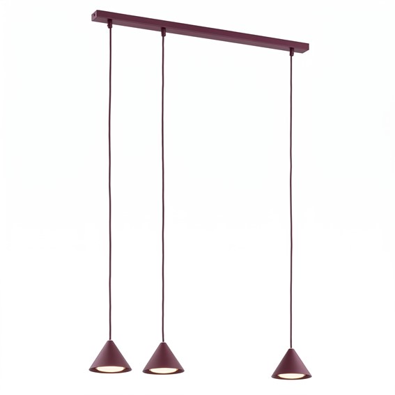 Lampa Wisząca ELIT 3 Burgundowy