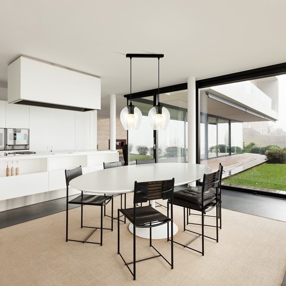 Lampa Wisząca ISTAR 2 Czarny/Transparentny