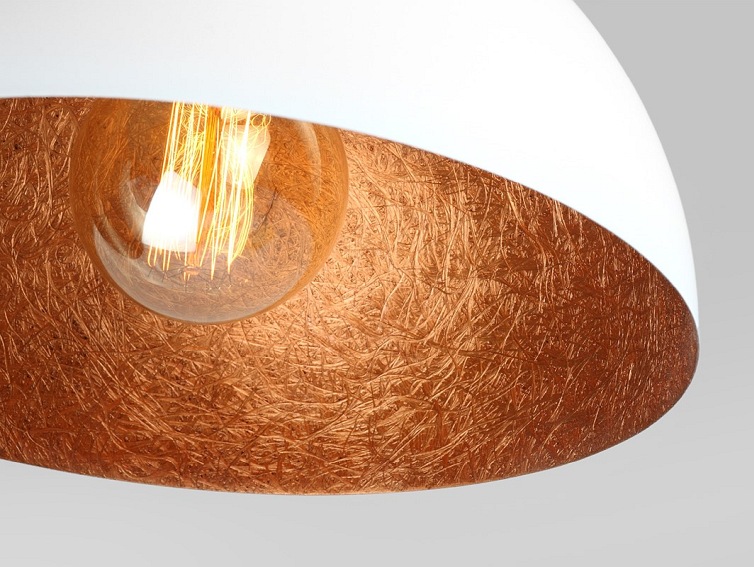 Lampa wisząca LORD 35 – miedziano-biały