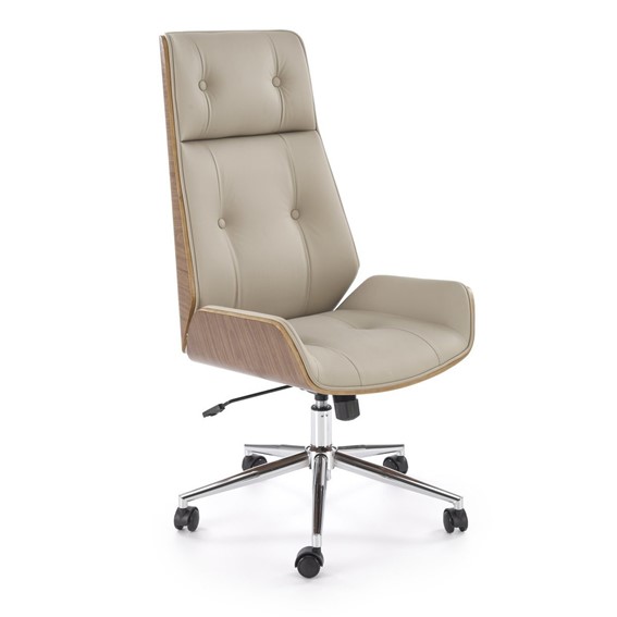 Fotel Gabinetowy WEBSTER Orzechowy/Beżowy